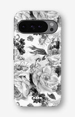 Google Pixel 11 Tough Case – Black & White Bloom - View 1