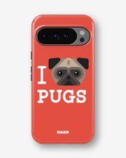 Google Pixel 11 Tough Case – I Love Pugs - View 1