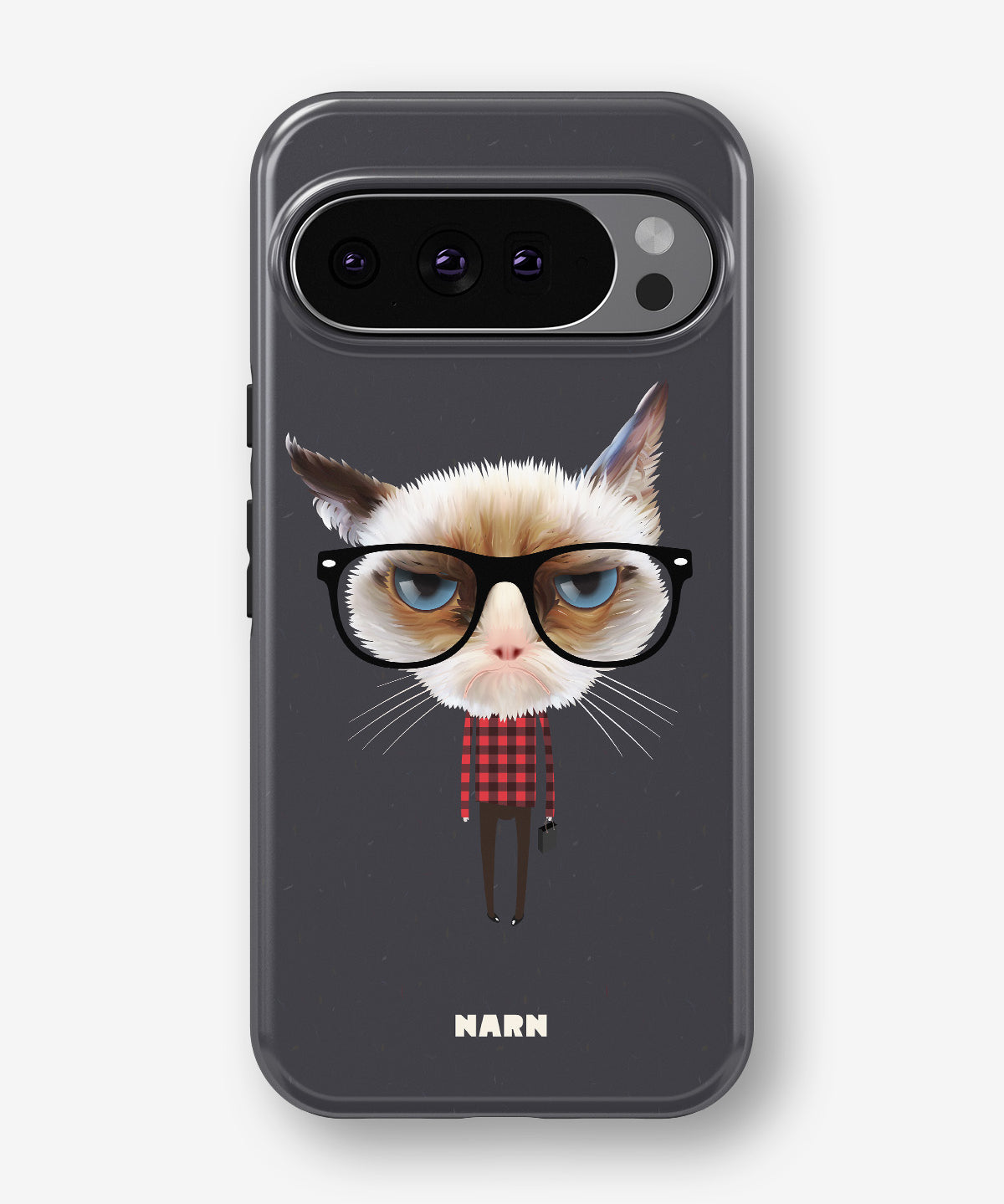 Google Pixel 11 Tough Case – Hipster Cat - View 1