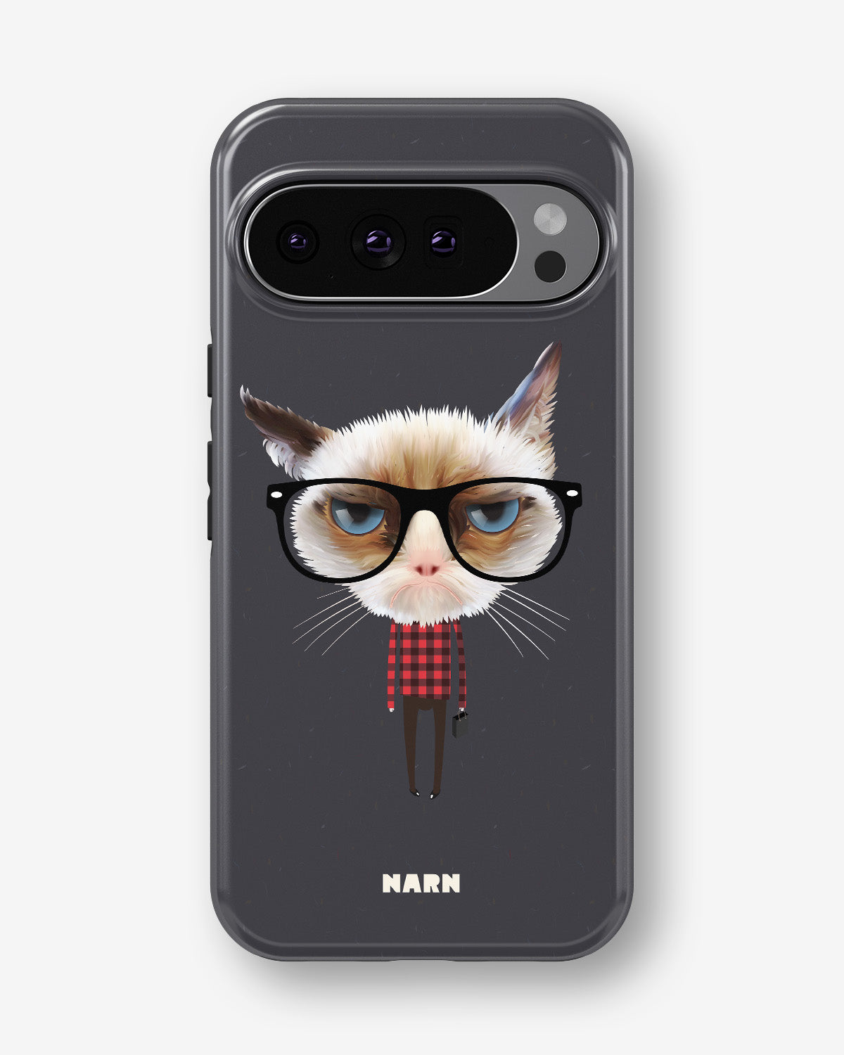 Google Pixel 11 Tough Case – Hipster Cat - View 1