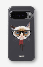 Google Pixel 11 Tough Case – Hipster Cat - View 1