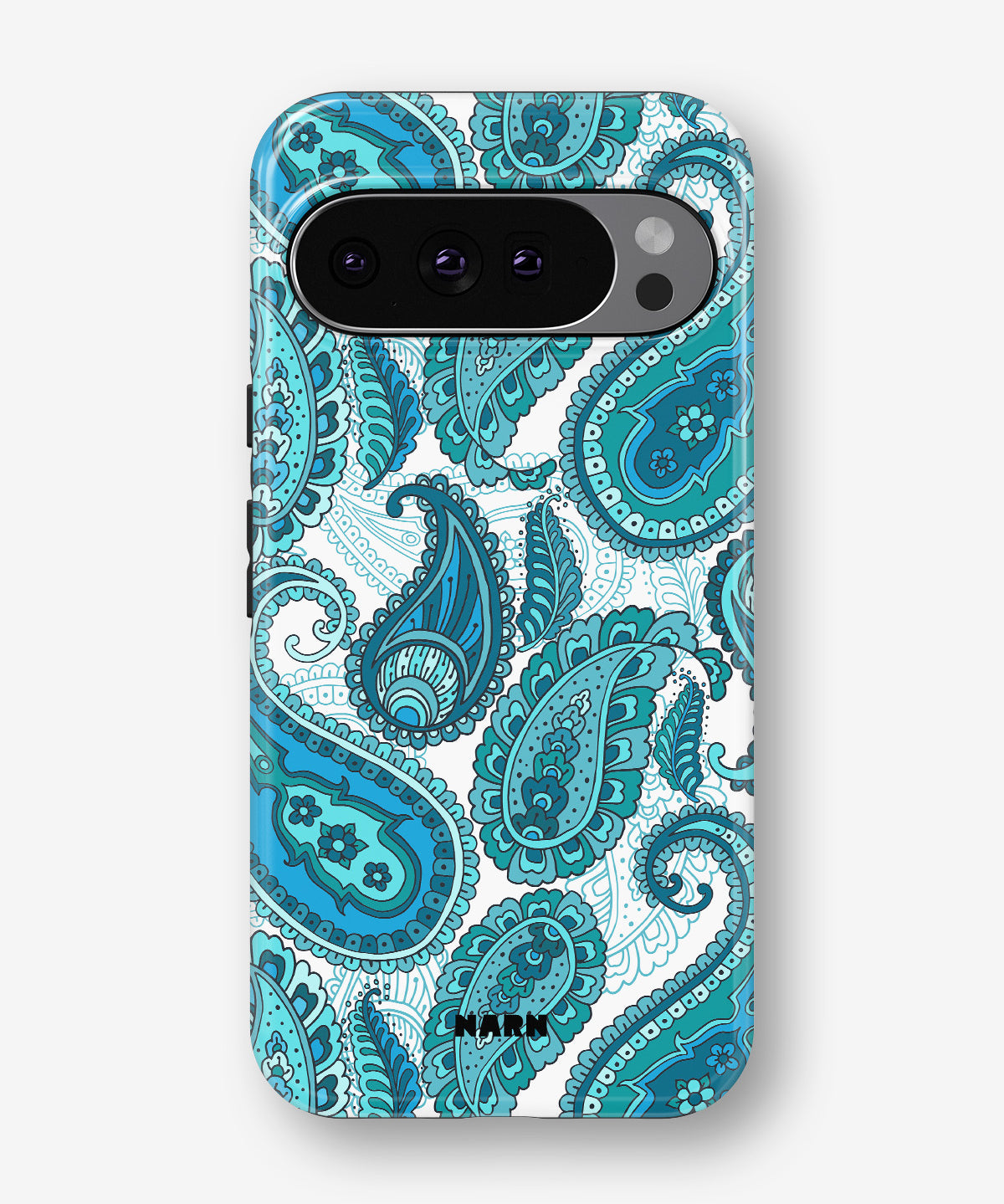 Google Pixel 11 Tough Case – Turquoise Paisley - View 1