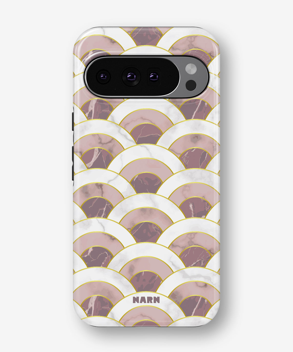 Google Pixel 11 Tough Case – Pink Marble Waves - View 1