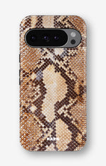 Google Pixel 11 Pro XL Tough Case – Brown Snakeskin - View 1