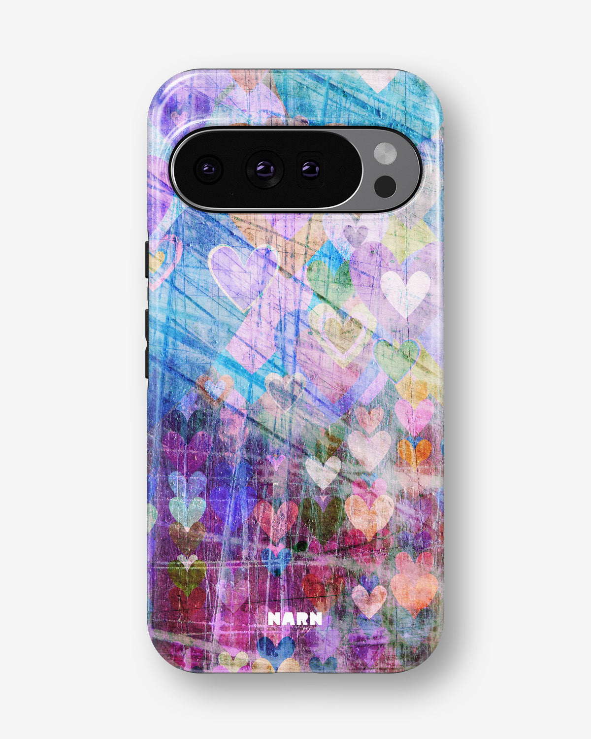 Google Pixel 11 Pro XL Tough Case – Purple Hearts - View 1