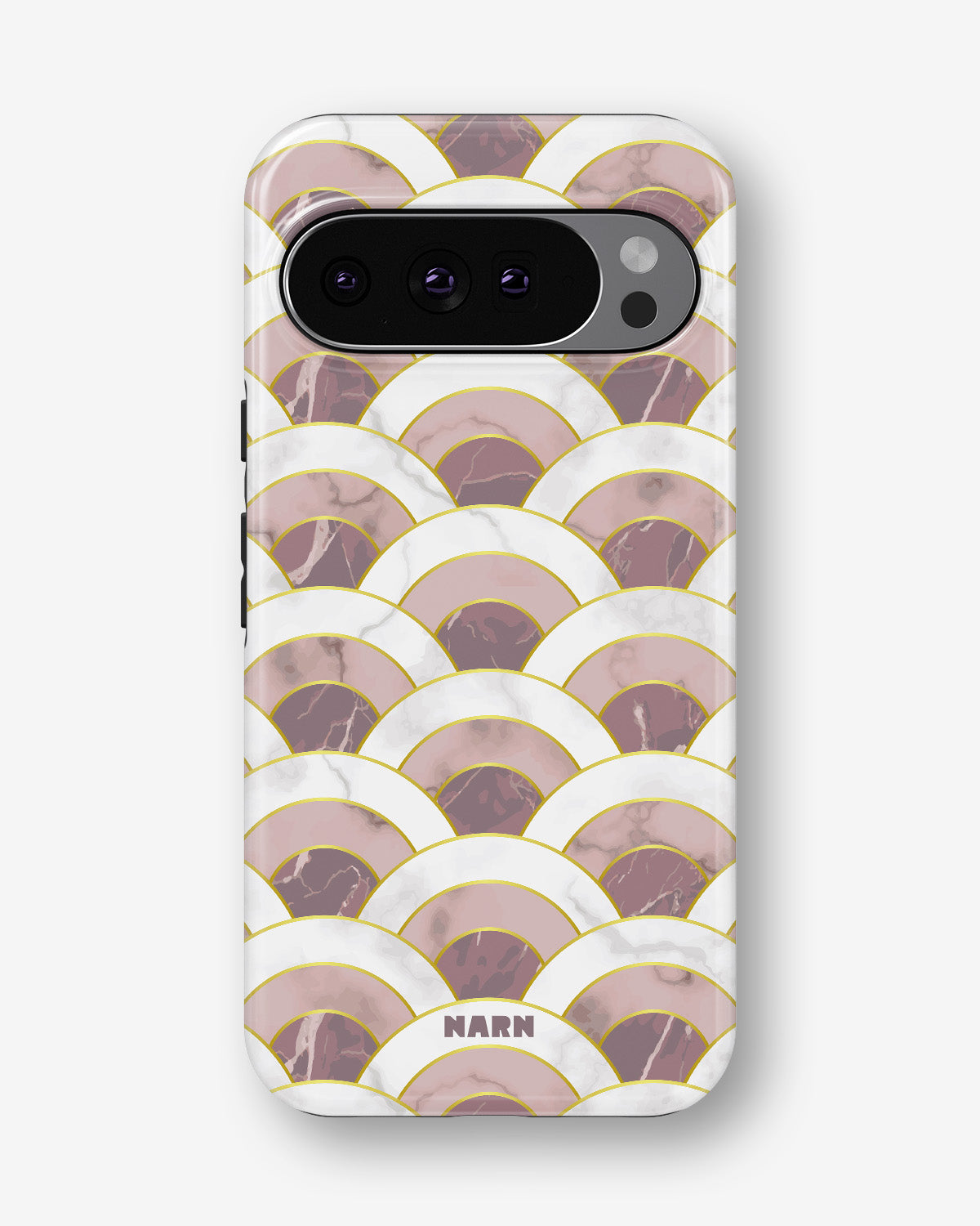 Google Pixel 11 Pro XL Tough Case – Pink Marble Waves - View 1