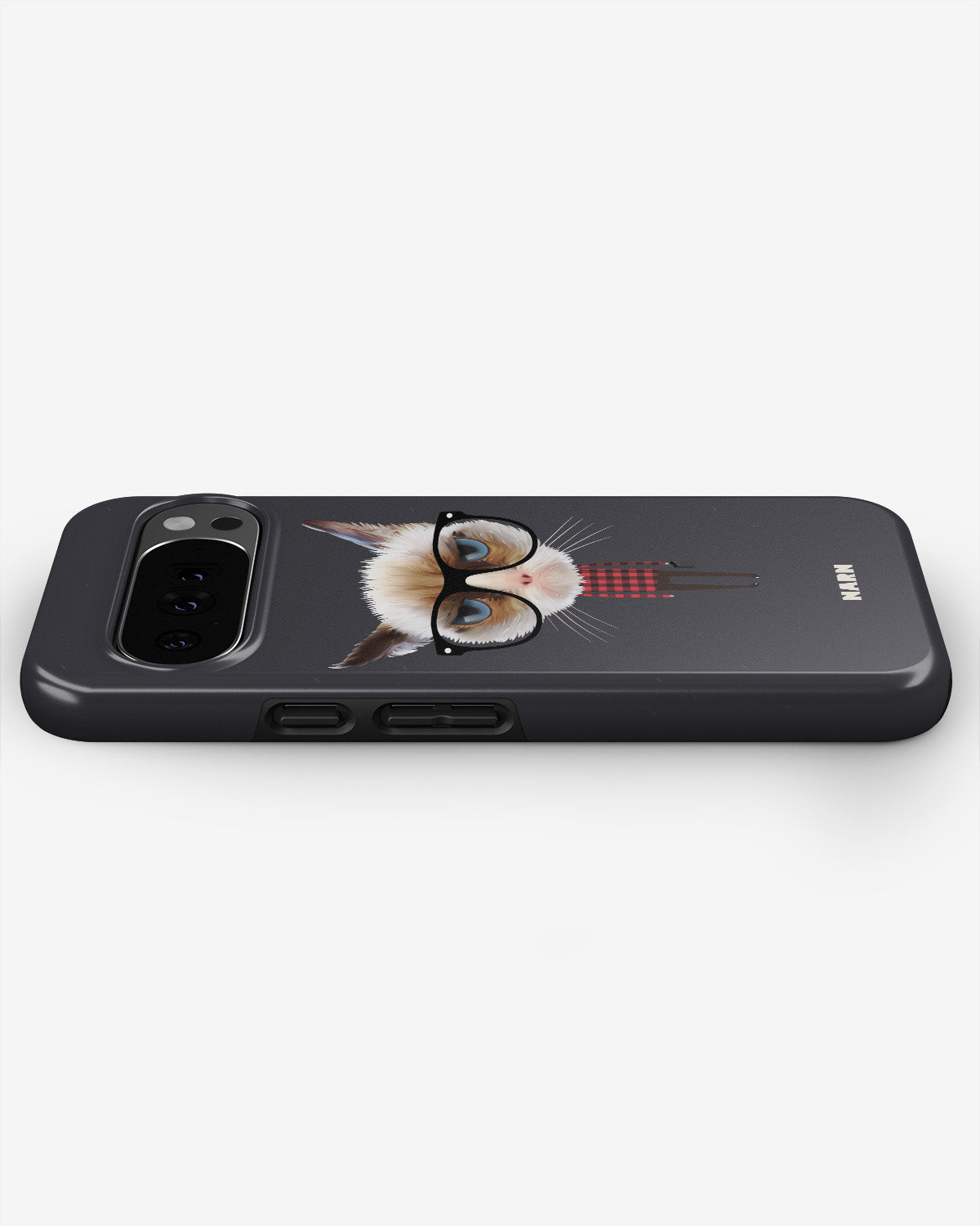 Google Pixel 11 Pro XL Tough Case – Hipster Cat - View 3