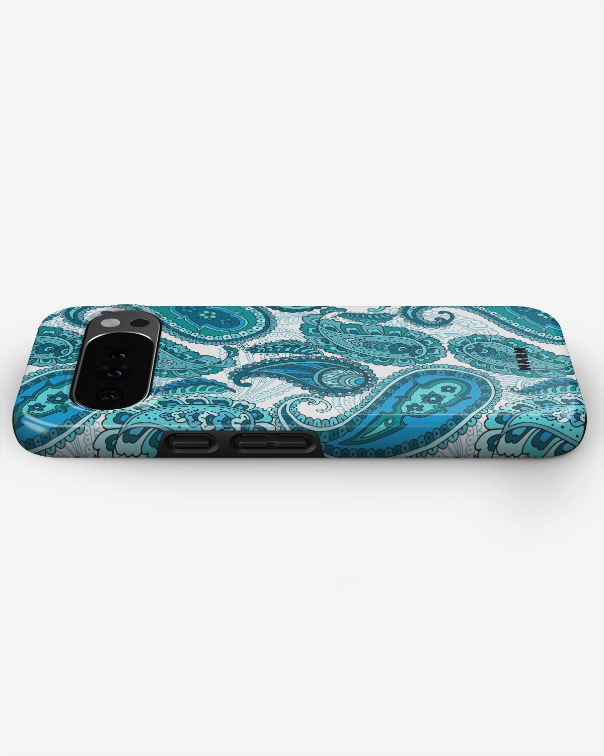 Google Pixel 11 Pro XL Tough Case – Turquoise Paisley - View 3