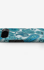 Google Pixel 11 Pro XL Tough Case – Turquoise Paisley - View 3