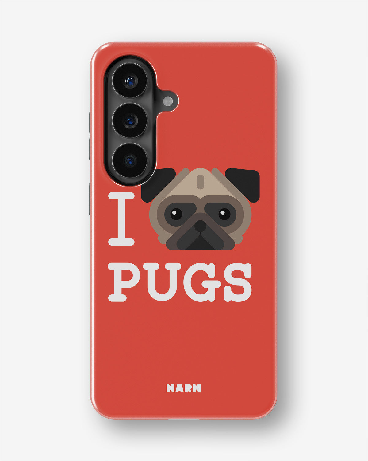 Samsung Galaxy S26 FE Tough Case – I Love Pugs - View 1