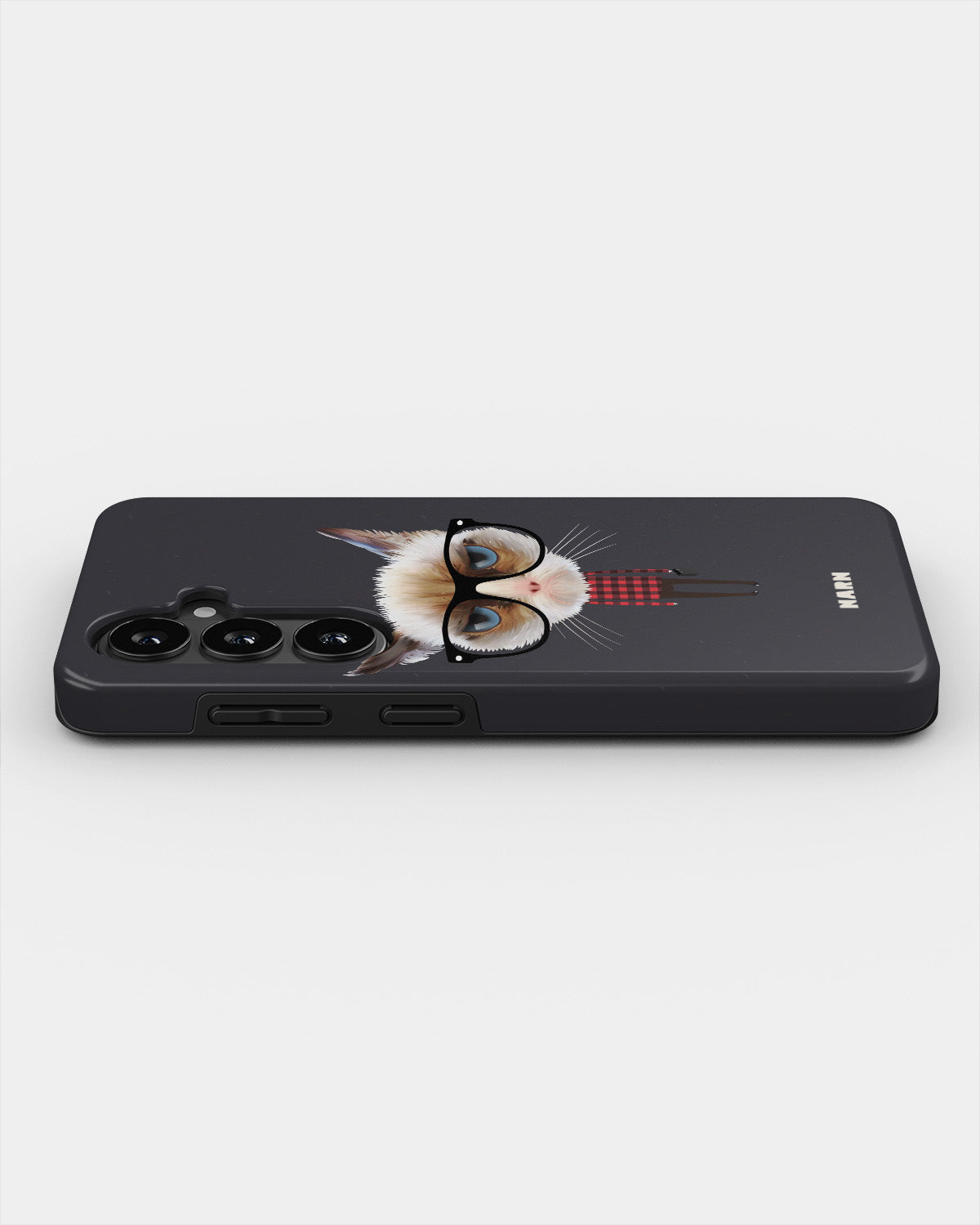 Samsung Galaxy S26 FE Tough Case – Hipster Cat - View 3