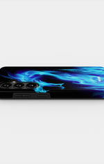 Samsung Galaxy S26 FE Tough Case – Blue Flames Dragon - View 3