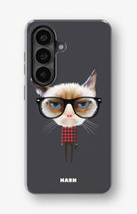 Samsung Galaxy A27 Tough Case – Hipster Cat - View 1
