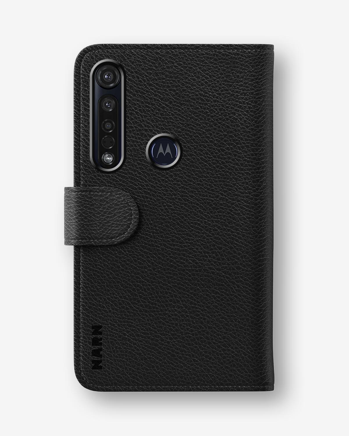 Motorola Moto G8 Plus Wallet Case - Orange Stripes - View 4