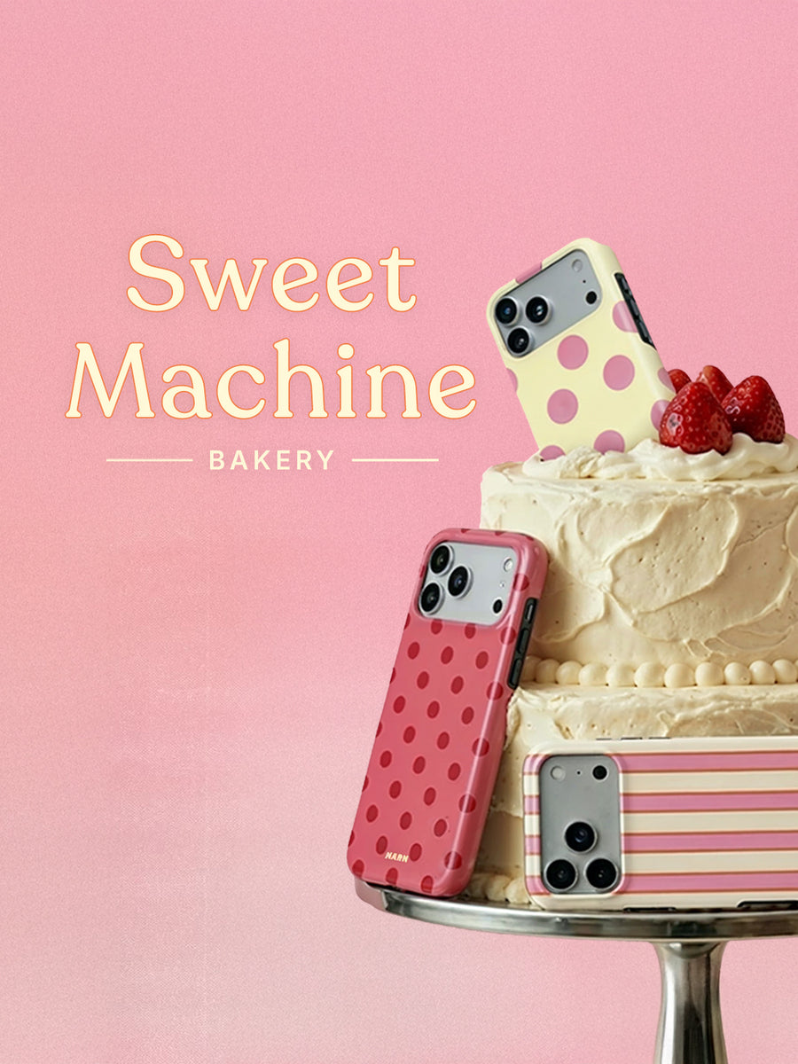 Sweet Machine Mobilskal – Lekfulla Prickar & Ränder | NARN