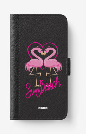Doro 8050 Wallet Case - Beach Flamingo - View 1