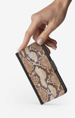 Doro 8050 Wallet Case - Brown Snakeskin - View 2