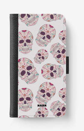 Doro 8050 Wallet Case - Calavera Skulls - View 1