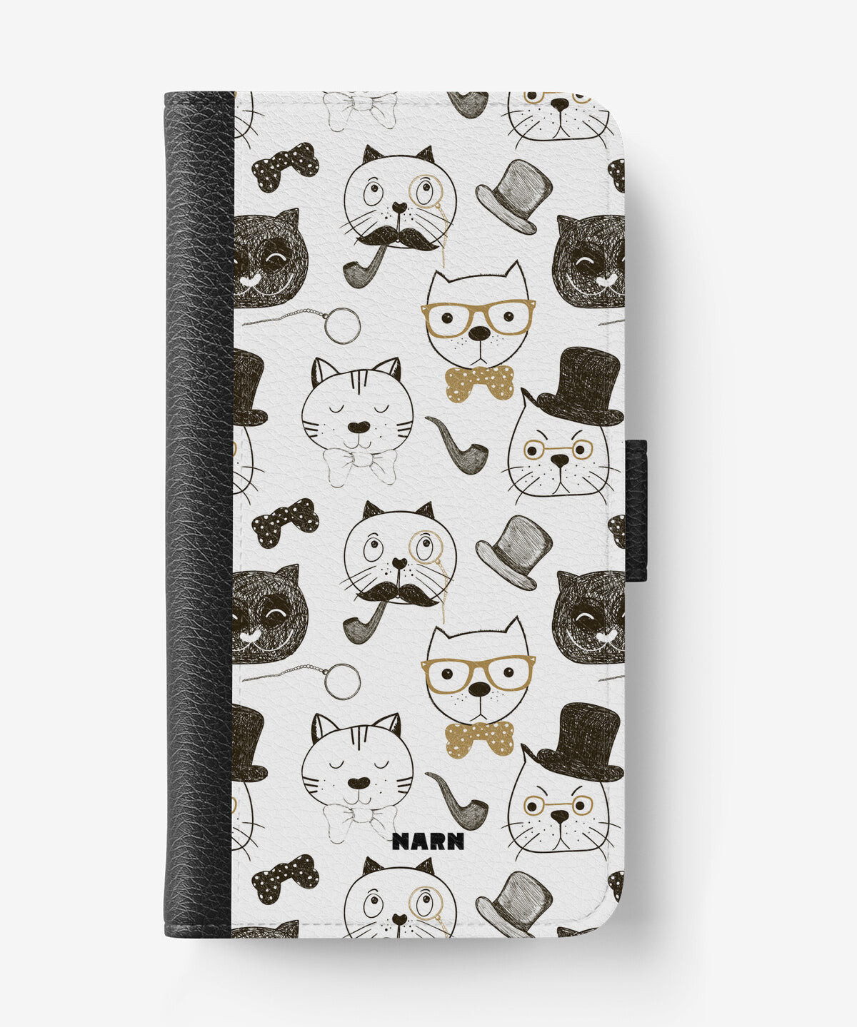 Doro 8050 Wallet Case - Cartoon Cats - View 1