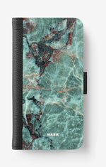 Doro 8050 Wallet Case - Green Marble - View 1
