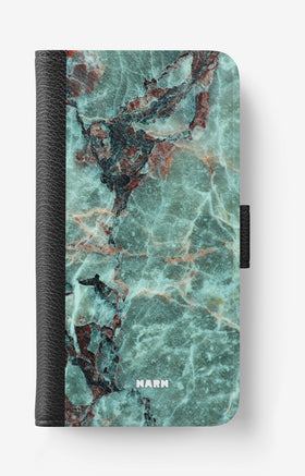 Doro 8050 Wallet Case - Green Marble - View 1