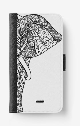 Doro 8050 Wallet Case - Mandala Elephant - View 1