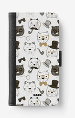 Doro 8110 / 8210 Wallet Case - Cartoon Cats - View 1