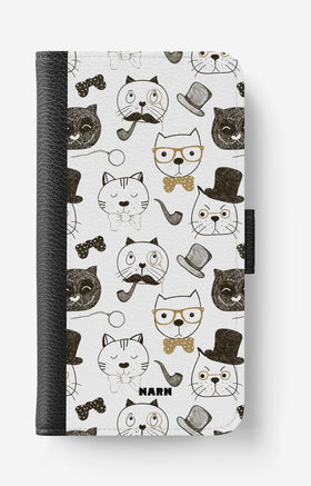 Doro 8110 / 8210 Wallet Case - Cartoon Cats - View 1