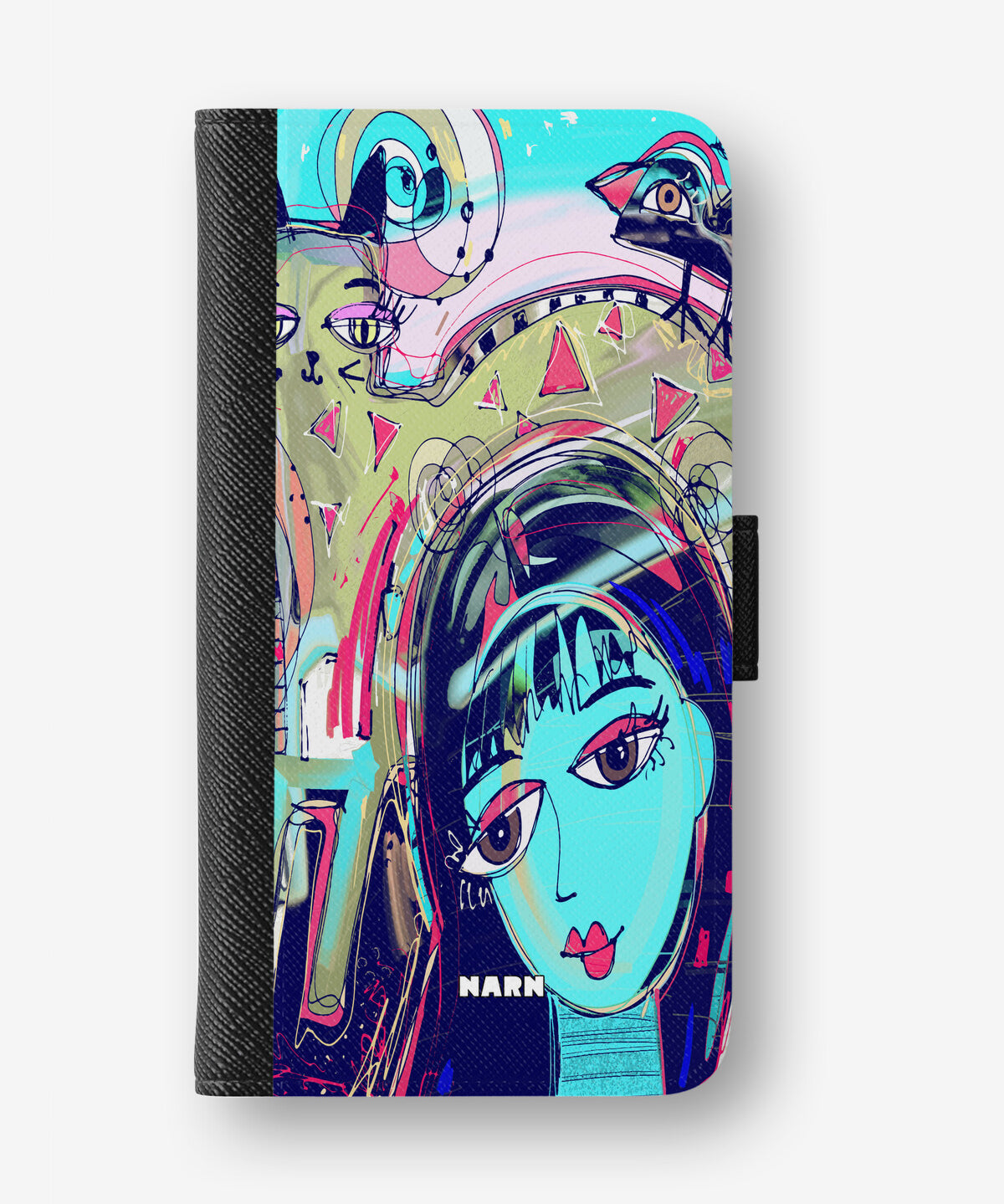 Google Pixel 10 Pro Wallet Case - Abstract Cat - View 1