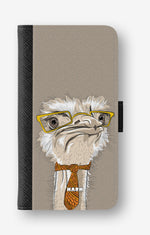 Google Pixel 10 Pro Wallet Case - Hipster Ostrich - View 1