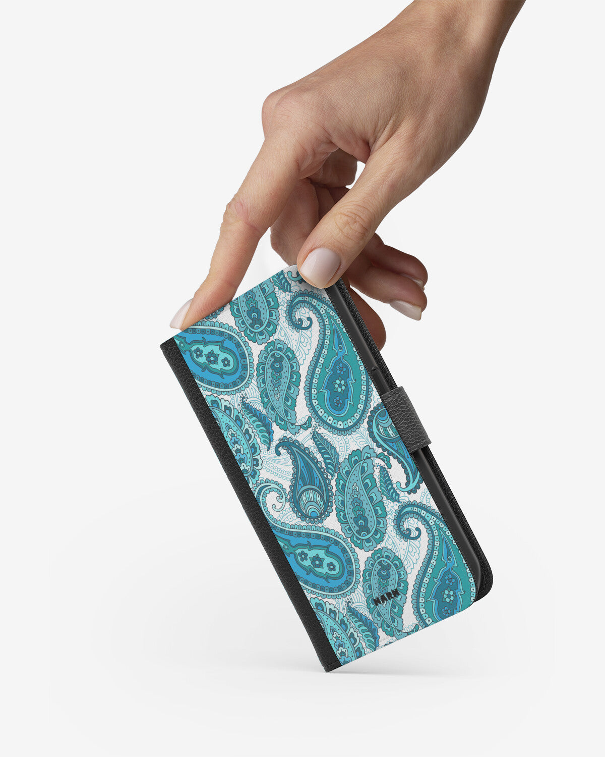 Google Pixel 10 Pro Wallet Case - Turquoise Paisley - View 2