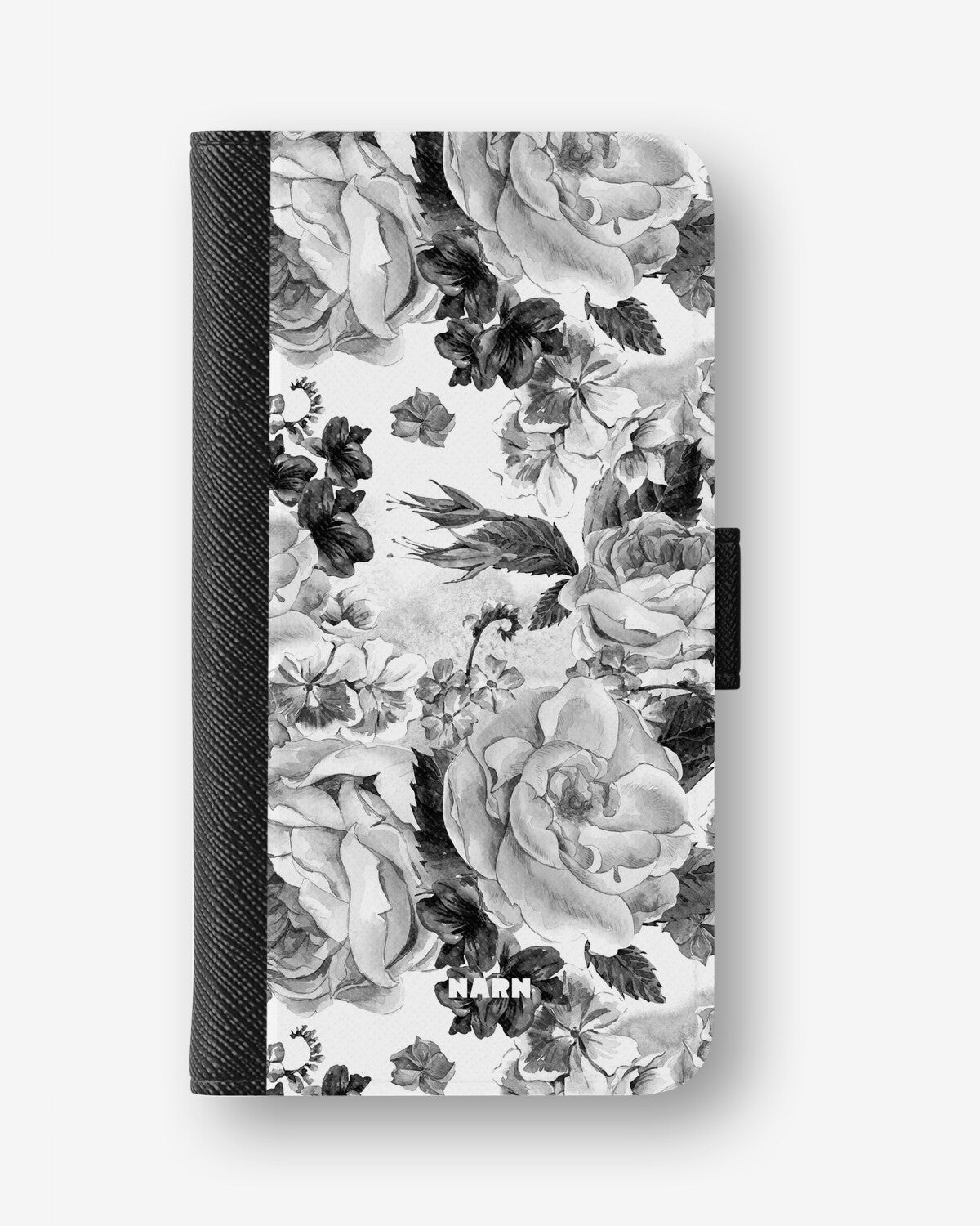 Google Pixel 10a Wallet Case - Black & White Bloom - View 1