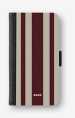 Google Pixel 10a Wallet Case - Bordeaux Stripe - View 1