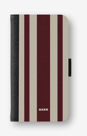 Google Pixel 10a Wallet Case - Bordeaux Stripe - View 1