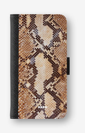 Google Pixel 10a Wallet Case - Brown Snakeskin - View 1