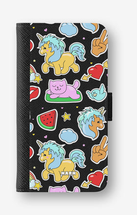 Google Pixel 10a Wallet Case - Cute Stickers - View 1
