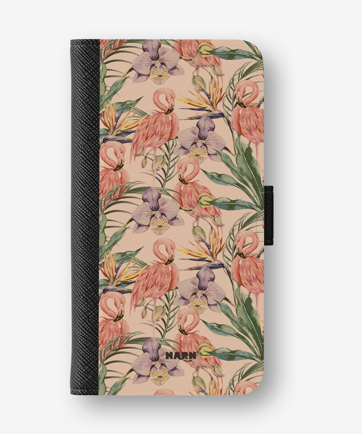 Google Pixel 10a Wallet Case - Flamingos & Flowers - View 1