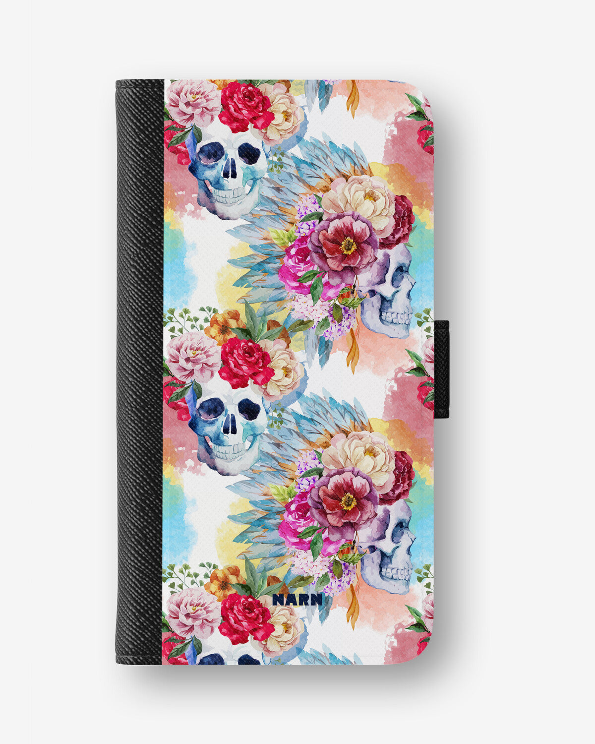 Google Pixel 10a Wallet Case - Flowered Skulls - View 1
