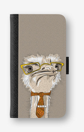 Google Pixel 10a Wallet Case - Hipster Ostrich - View 1