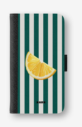 Google Pixel 10a Wallet Case - Lemon Stripes - View 1