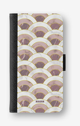 Google Pixel 10a Wallet Case - Pink Marble Waves - View 1