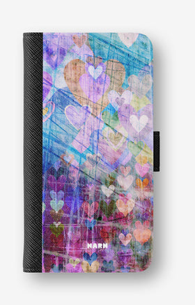 Google Pixel 10a Wallet Case - Purple Hearts - View 1