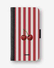 Google Pixel 11 Pro XL Wallet Case - Cherry Stripes - View 1