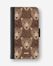 Google Pixel 11 Pro XL Wallet Case - Leopard Gaze - View 1