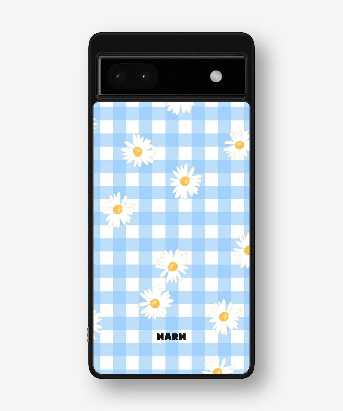 Google Pixel 6a Hard Case – Blue Daisies - View 1