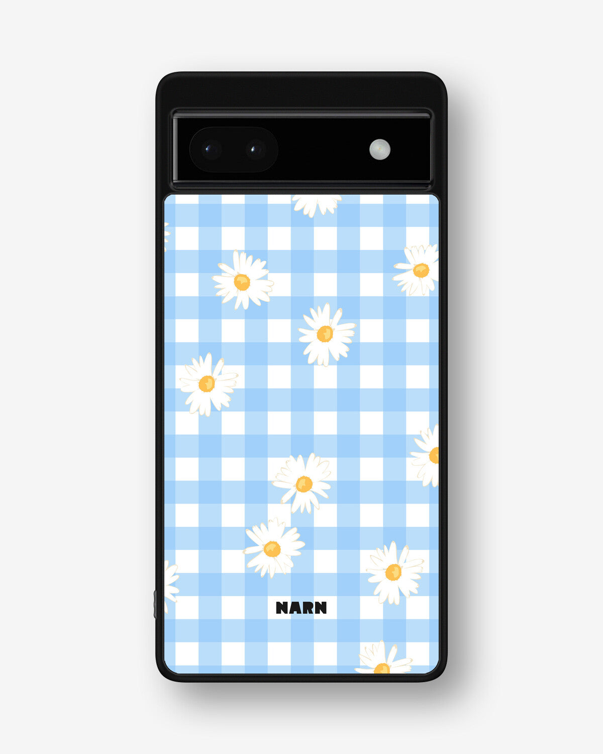 Google Pixel 6a Hard Case – Blue Daisies - View 1