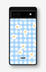 Google Pixel 6a Hard Case – Blue Daisies - View 1