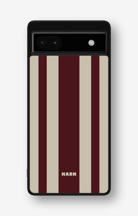 Google Pixel 6a Hard Case – Bordeaux Stripe - View 1