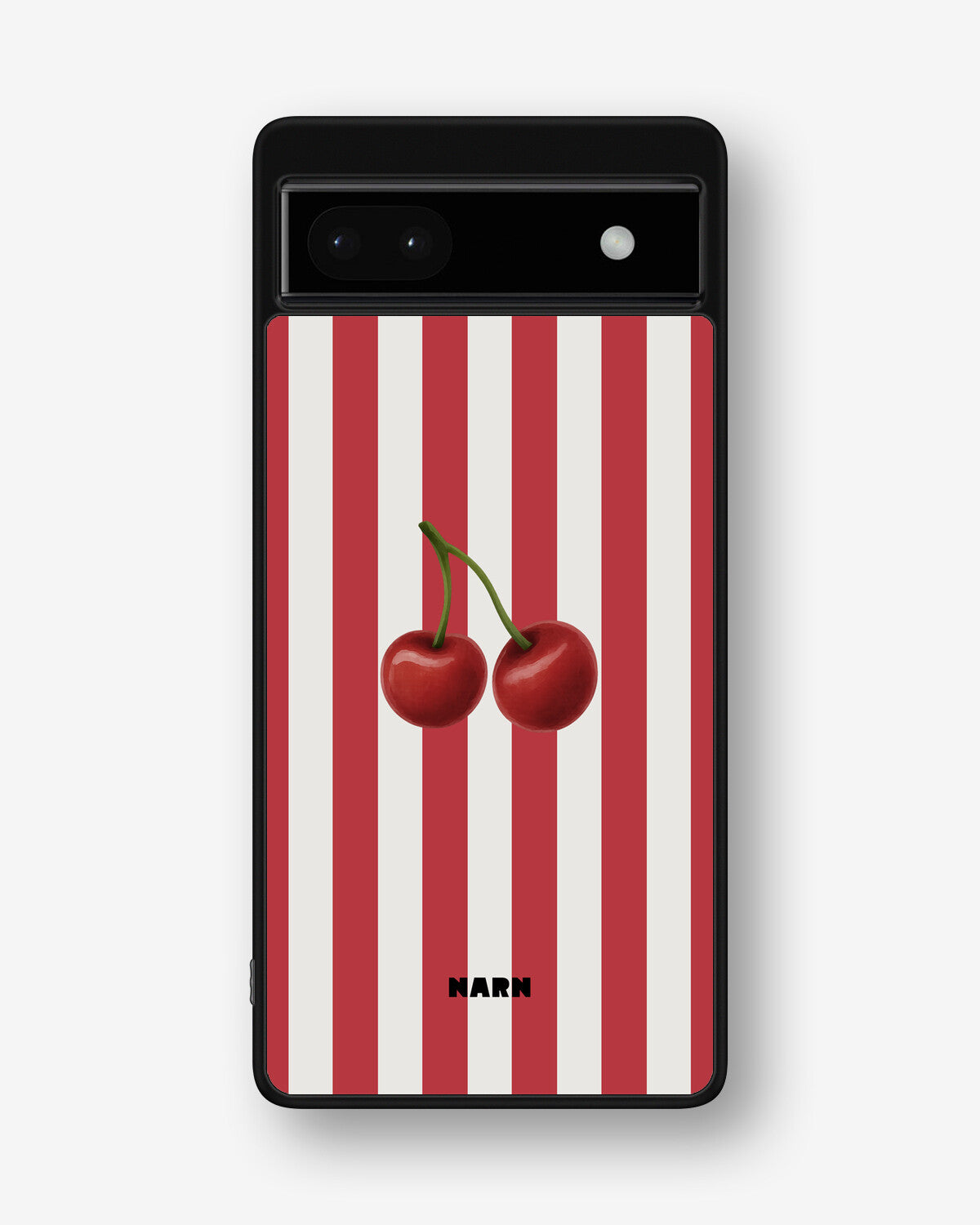 Google Pixel 6a Hard Case – Cherry Stripes - View 1