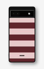 Google Pixel 6a Hard Case – Cranberry Stripe - View 1